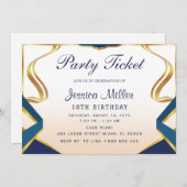 パーティーチケット招待状 招待状 (正面/裏面)