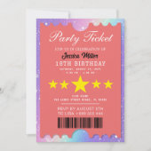 パーティーチケット招待状 招待状 (正面)
