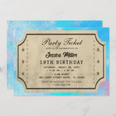 パーティーチケット招待状 招待状 (正面/裏面)