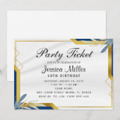パーティーチケット招待状 招待状 (正面/裏面)