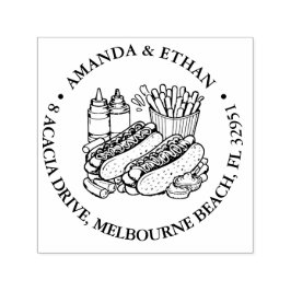 パーティーチップスナックテーマ セルフインキングスタンプ