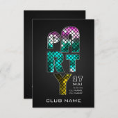 パーティーチラシ招待状 招待状 (正面/裏面)