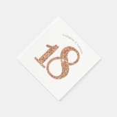 パーティーテーブル大年齢18モダンバラ金ゴールドグリッター スタンダードカクテルナプキン (角)