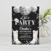 パーティーディスコのボールブーツ誕生日パーティー 招待状 (スタンド正面)