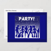 パーティーディスコダンサー インビテーションポストカード (正面/裏面)