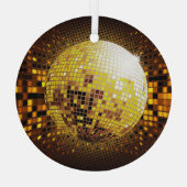 パーティーディスコ：ヴィンテージ白熱［赤熱］光を放つライト。 ガラスオーナメント (裏面)