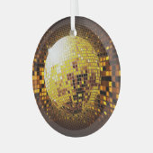 パーティーディスコ：ヴィンテージ白熱［赤熱］光を放つライト。 ガラスオーナメント (正面左)