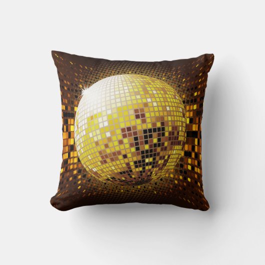 パーティーディスコ：ヴィンテージ白熱［赤熱］光を放つライト。 クッション (正面)