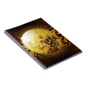 パーティーディスコ：ヴィンテージ白熱［赤熱］光を放つライト。 ノートブック (右側)