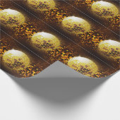 パーティーディスコ：ヴィンテージ白熱［赤熱］光を放つライト。 ラッピングペーパー (角)