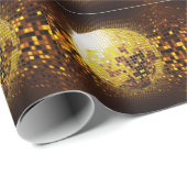 パーティーディスコ：ヴィンテージ白熱［赤熱］光を放つライト。 ラッピングペーパー (ロールコーナー)