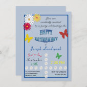 パーティーデイジーと蝶が楽しい引退へ  招待状 (正面/裏面)