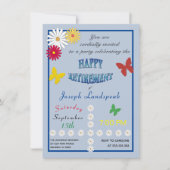 パーティーデイジーと蝶が楽しい引退へ  招待状 (正面)