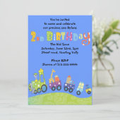 パーティートレイン2ndバースデーハッピーパーティの招待状 招待状 (スタンド正面)