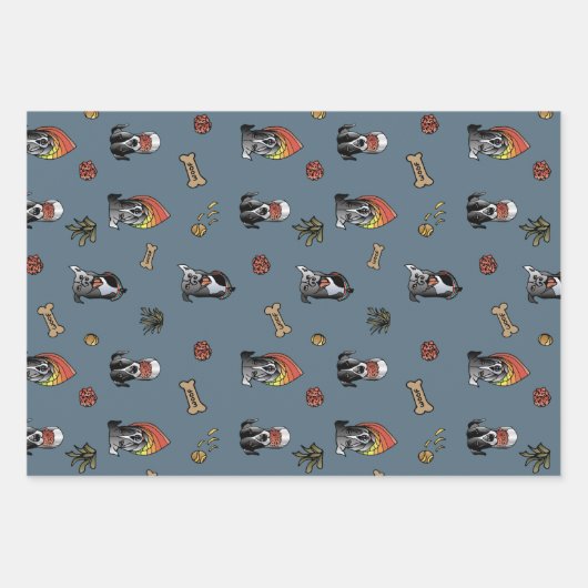 パーティードッグラッピングバンドル ラッピングペーパーシート (正面3)