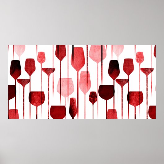 パーティードリンクのシームレスパターン ポスター (正面)