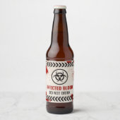 パーティードリンク用 感染血液注意ラベル ビールラベル (正面)