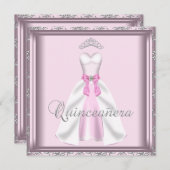 パーティードレかわいらしスピンクとグレーキンセアニェラ 招待状 (正面/裏面)