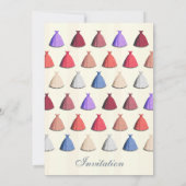 パーティードレスの年次イベント招待状 招待状 (裏面)