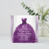 パーティードレスパールプラムパープルキンセアニェラ 招待状 (スタンド正面)