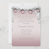 パーティードレスプリンセスピンクローズキンセアニェラ 招待状 (裏面)