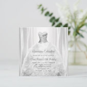 パーティードレスホワイトキンセアニェラ招待状 招待状 (スタンド正面)