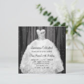 パーティードレス白黒キンセアニェラ招待状 招待状 (スタンド正面)