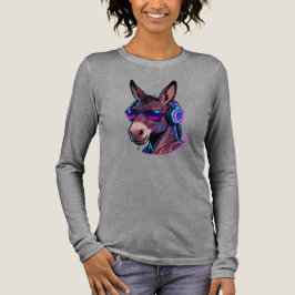 パーティードンキー ネオン DJ アニマル ロングスリーブTシャツ トライブレンドＴシャツ