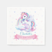 パーティーナプキンは魔法の誕生日パーティーに。 スタンダードカクテルナプキン (正面)