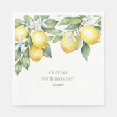 パーティーナプキンス柑橘類1歳の誕生日。 スタンダードランチョンナプキン (正面)