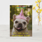 パーティーハおもしろいット誕生日グリーティングカード付きPUG カード (黄色い花)