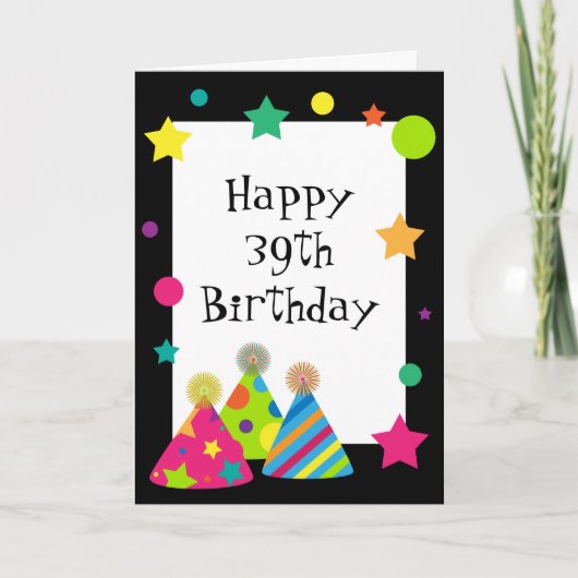 パーティーハッツユーモア誕生日カード カード (正面)