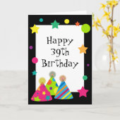 パーティーハッツユーモア誕生日カード カード (黄色い花)