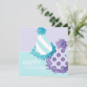 パーティーハッツ誕生日 招待状 (スタンド正面)