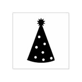 パーティーハットと水玉模様のスタンプ ラバースタンプ (インプリント)