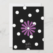 パーティーハットウィズパープル水玉模様招待状 招待状 (裏面)