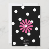 パーティーハットウィズピンク水玉模様招待状 招待状 (裏面)