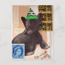 パーティーハット混合媒体の子猫