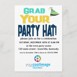 パーティーハット編集可能企業の招待状 招待状
