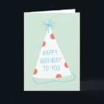 パーティーハット誕生日カード – ミント カード<br><div class="desc">このフェスティバルとおもしろいの誕生日カードで愛する人に「ハッピーバースデー」を望む！</div>