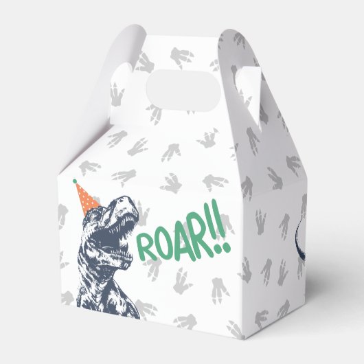 パーティーハット誕生日パーティーの恐竜Tレックス フェイバーボックス (裏面サイド)