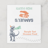 パーティーハット誕生日パーティーの恐竜Tレックス プレイスカード (外部開封)