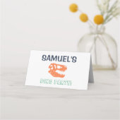 パーティーハット誕生日パーティーの恐竜Tレックス プレイスカード (裏面)