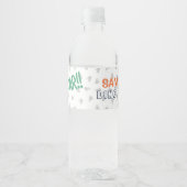 パーティーハット誕生日パーティーの恐竜Tレックス ペットボトルラベル (正面)