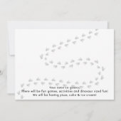 パーティーハット誕生日パーティーの恐竜Tレックス 招待状 (裏面)