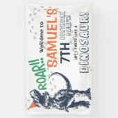 パーティーハット誕生日パーティーの恐竜Tレックス 横断幕 (縦)