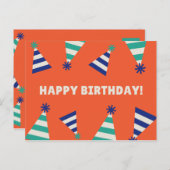 パーティーハット誕生日 ポストカード (正面/裏面)