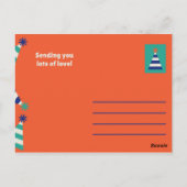 パーティーハット誕生日 ポストカード (裏面)