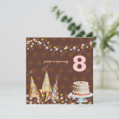 パーティーハット,子どもの誕生日パーティー 招待状 (スタンド正面)