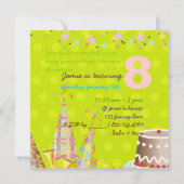 パーティーハット,子どもの誕生日パーティー 招待状 (裏面)